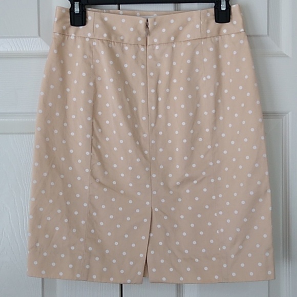 J. Crew Cream & White Polka Dot Pencil Skirt - Picture 3 of 10